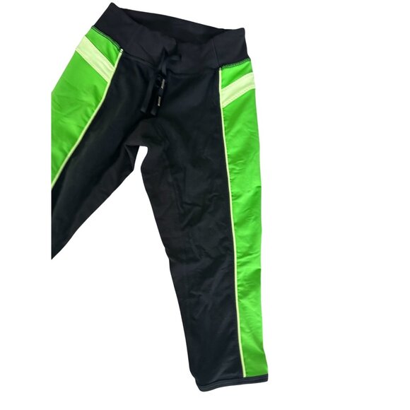 LULULEMON Black Green Crop Leggings Tights Sz 2 - Picture 4 of 7